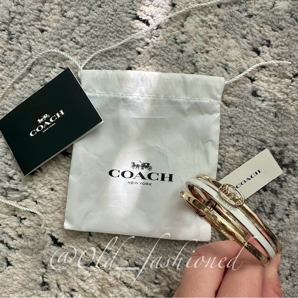 COACH Horse & Carriage Bangle Set of Three - Picture 3 of 8